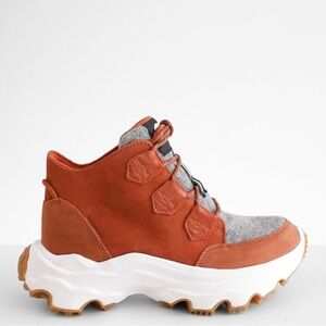 Sorel Women's Kinetic Breakthru Caribou Boot in Warp Red Chalk Size 9.5